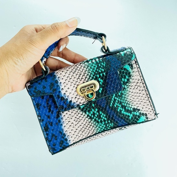 mini multicolor snake design hand bag purse - Picture 1 of 5